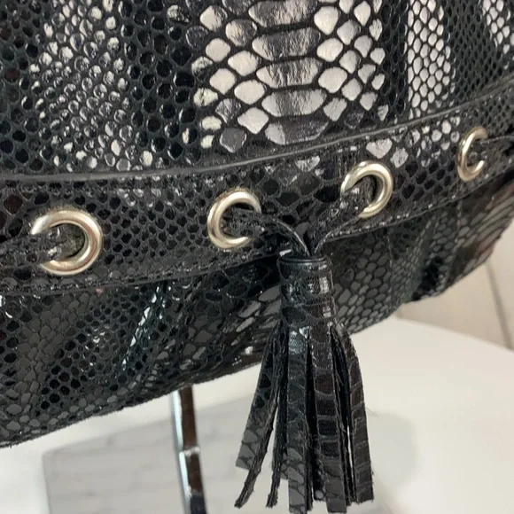 NINE WEST Black Snake Print Clutch/Wristlet Bag - Picture 6 of 17